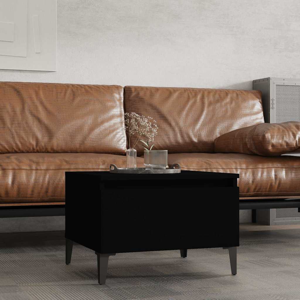 Tavolino Nero 50x46x35 cm in Legno Multistrato