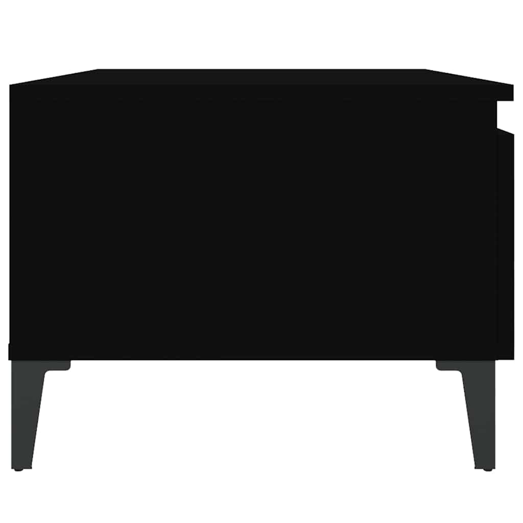 Tavolini 2pz Neri 50x46x35 cm in Legno Multistrato
