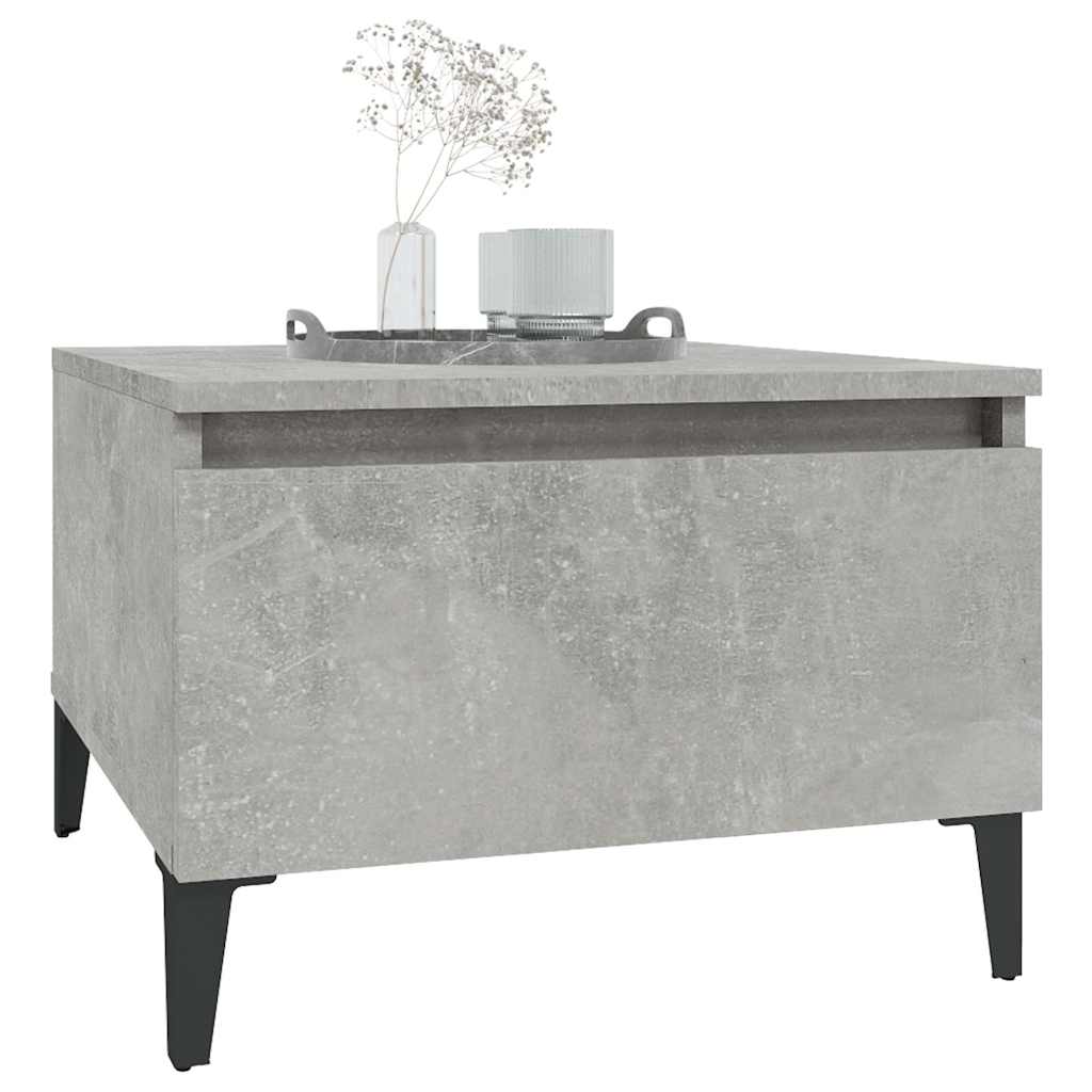Tavolino Grigio Cemento 50x46x35 cm in Legno Multistrato