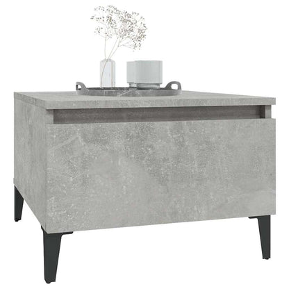 Tavolino Grigio Cemento 50x46x35 cm in Legno Multistrato