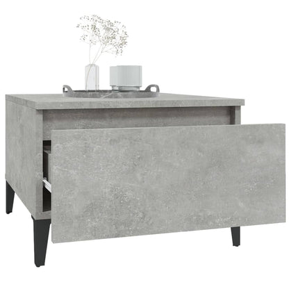 Tavolino Grigio Cemento 50x46x35 cm in Legno Multistrato - homemem39