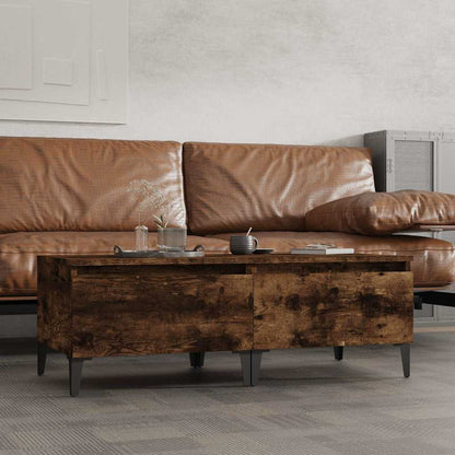 Tavolini 2pz Rovere Fumo 50x46x35 cm in Legno Multistrato
