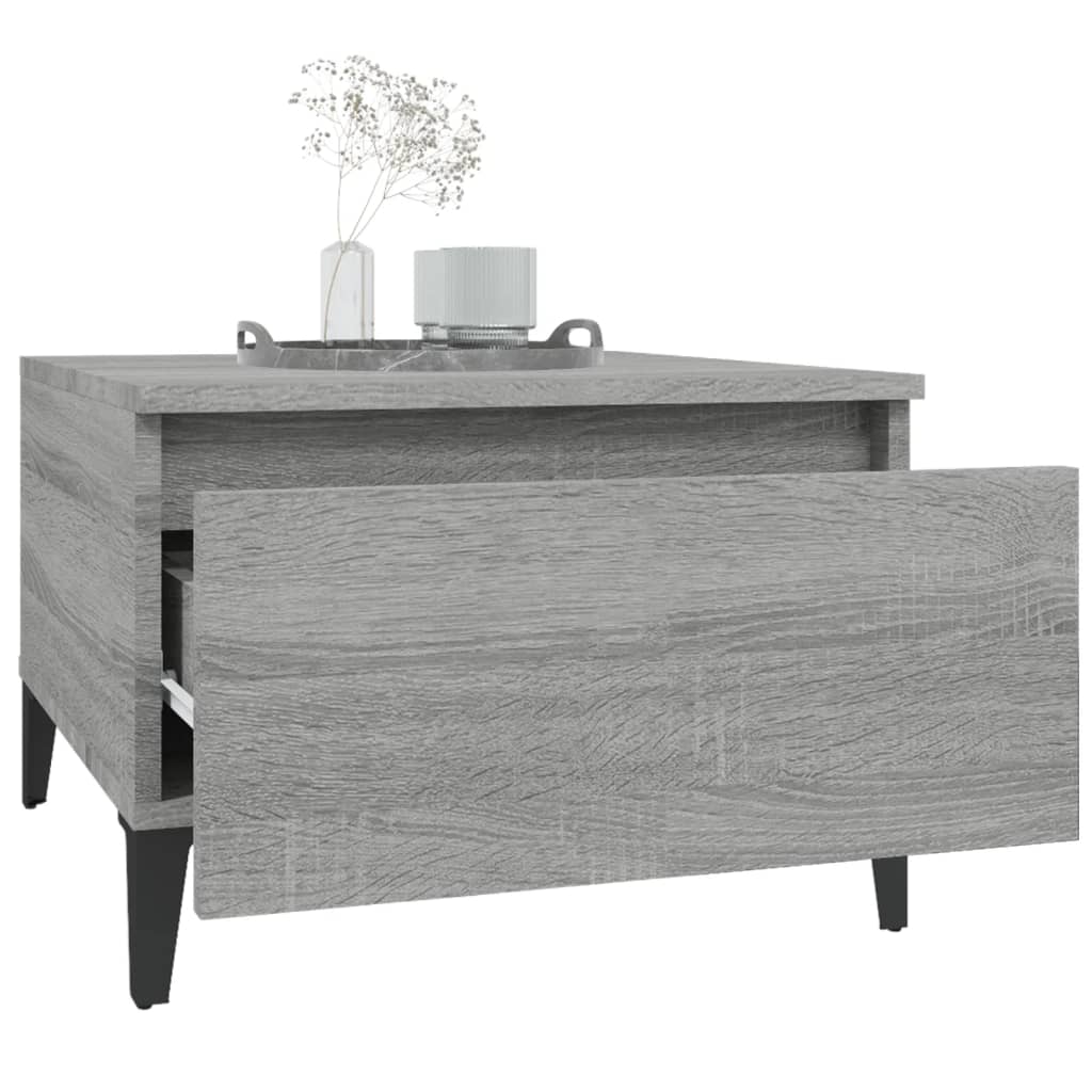 Tavolino Grigio Sonoma 50x46x35 cm in Legno Multistrato - homemem39