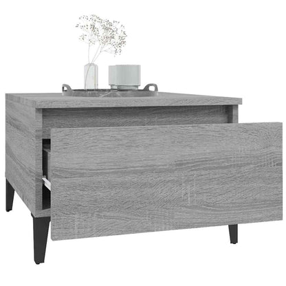 Tavolino Grigio Sonoma 50x46x35 cm in Legno Multistrato