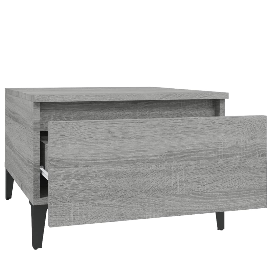 Tavolino Grigio Sonoma 50x46x35 cm in Legno Multistrato - homemem39