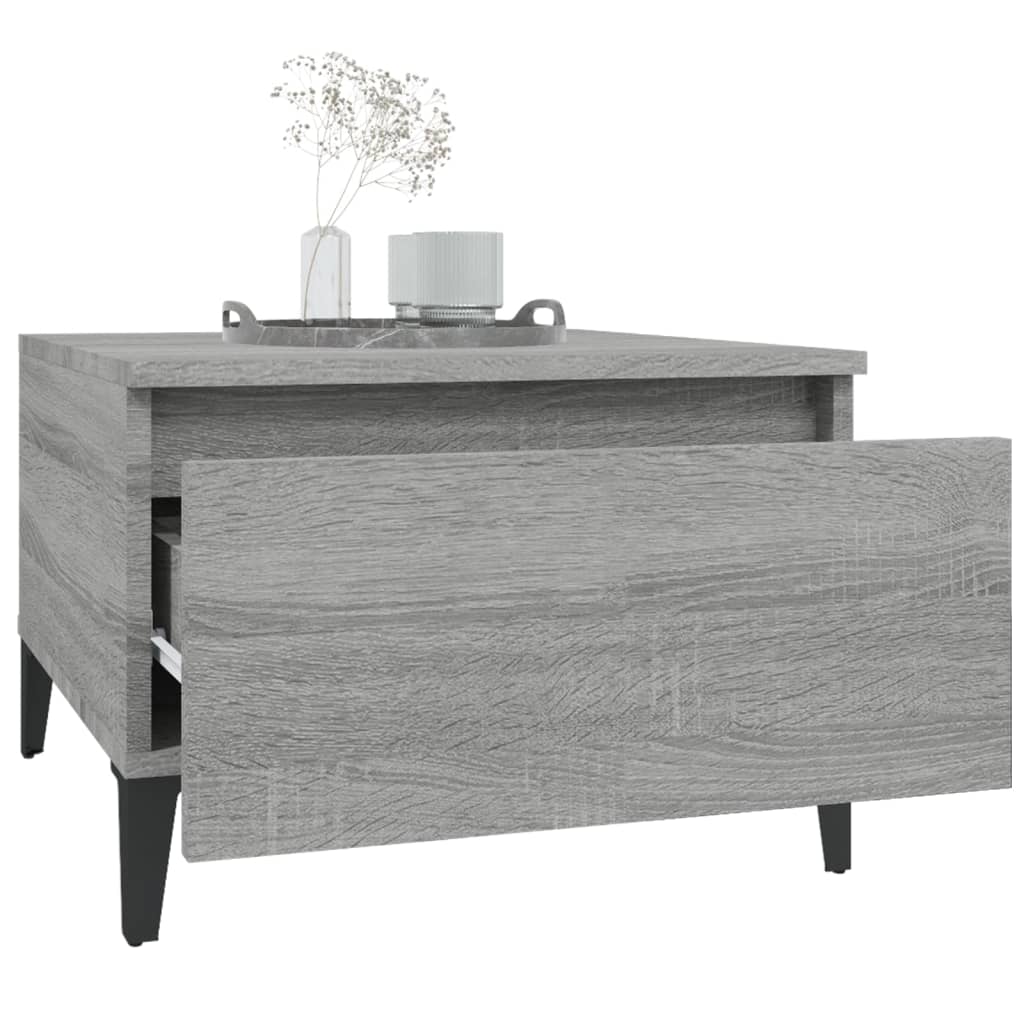 Tavolini 2pz Grigio Sonoma 50x46x35 cm in Legno Multistrato - homemem39