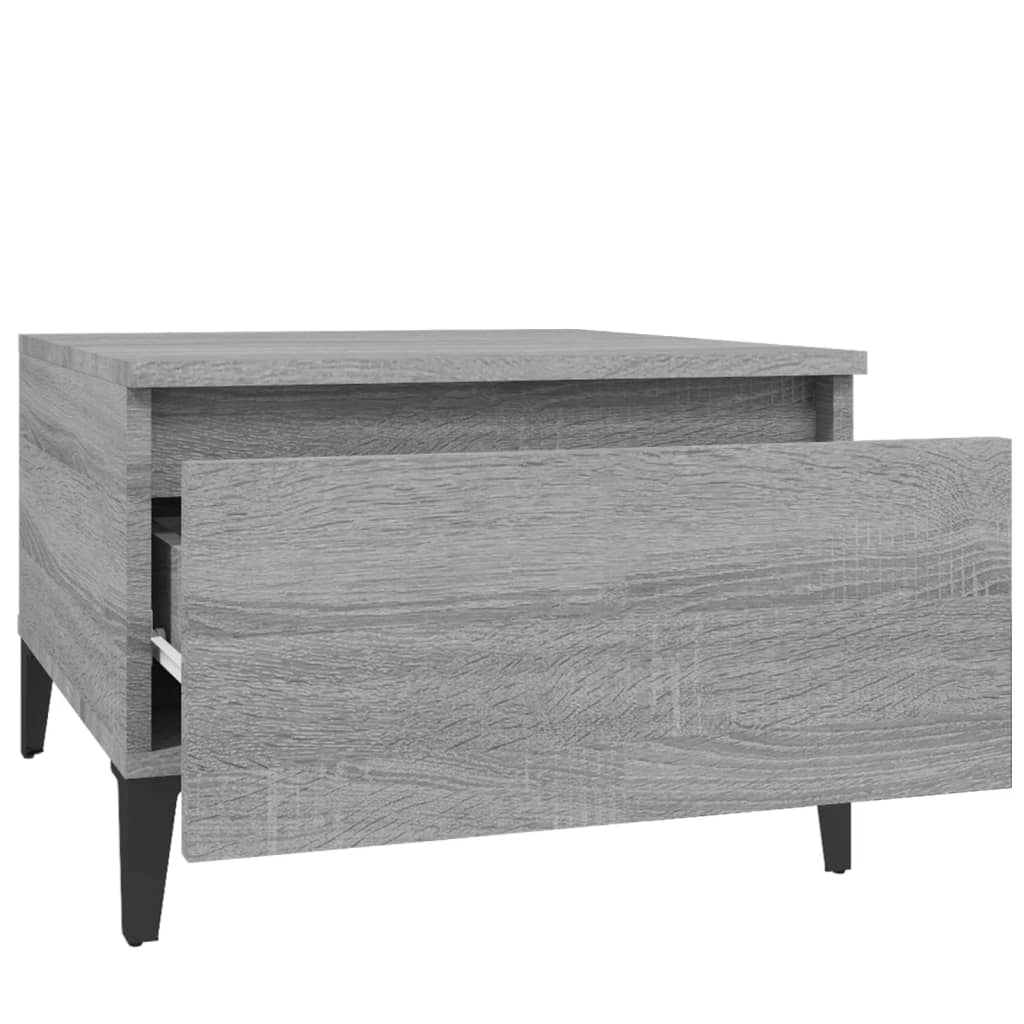 Tavolini 2pz Grigio Sonoma 50x46x35 cm in Legno Multistrato - homemem39