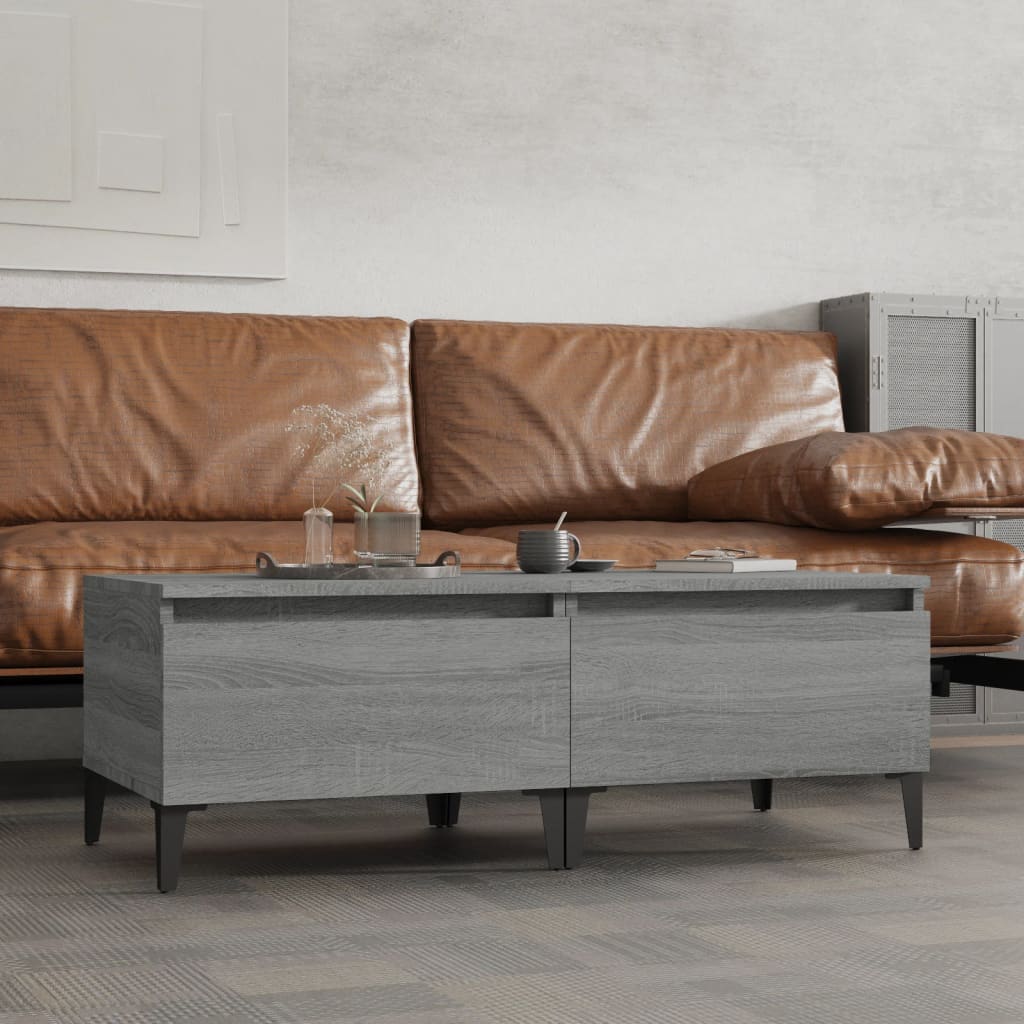 Tavolini 2pz Grigio Sonoma 50x46x35 cm in Legno Multistrato - homemem39