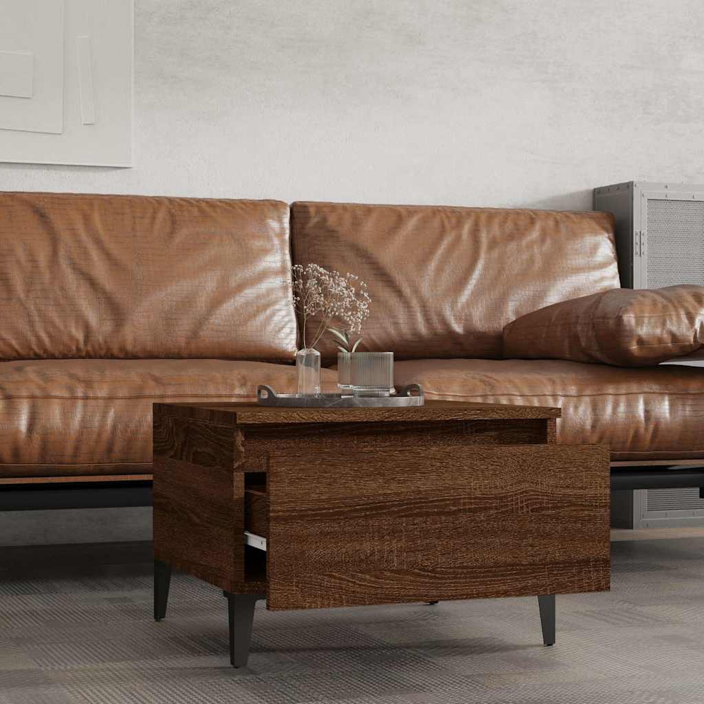 Tavolino da Salotto Rovere Marrone 50x46x35cm Legno Multistrato
