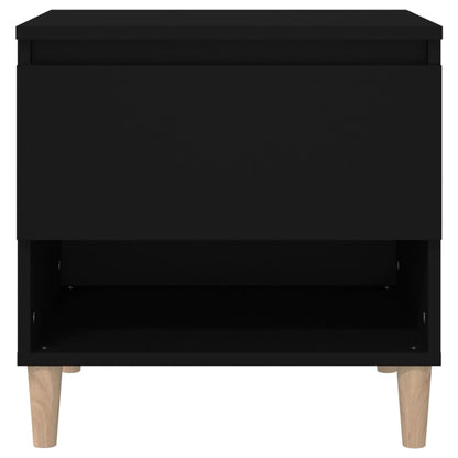 Comodino Nero 50x46x50 cm in Legno Multistrato - homemem39