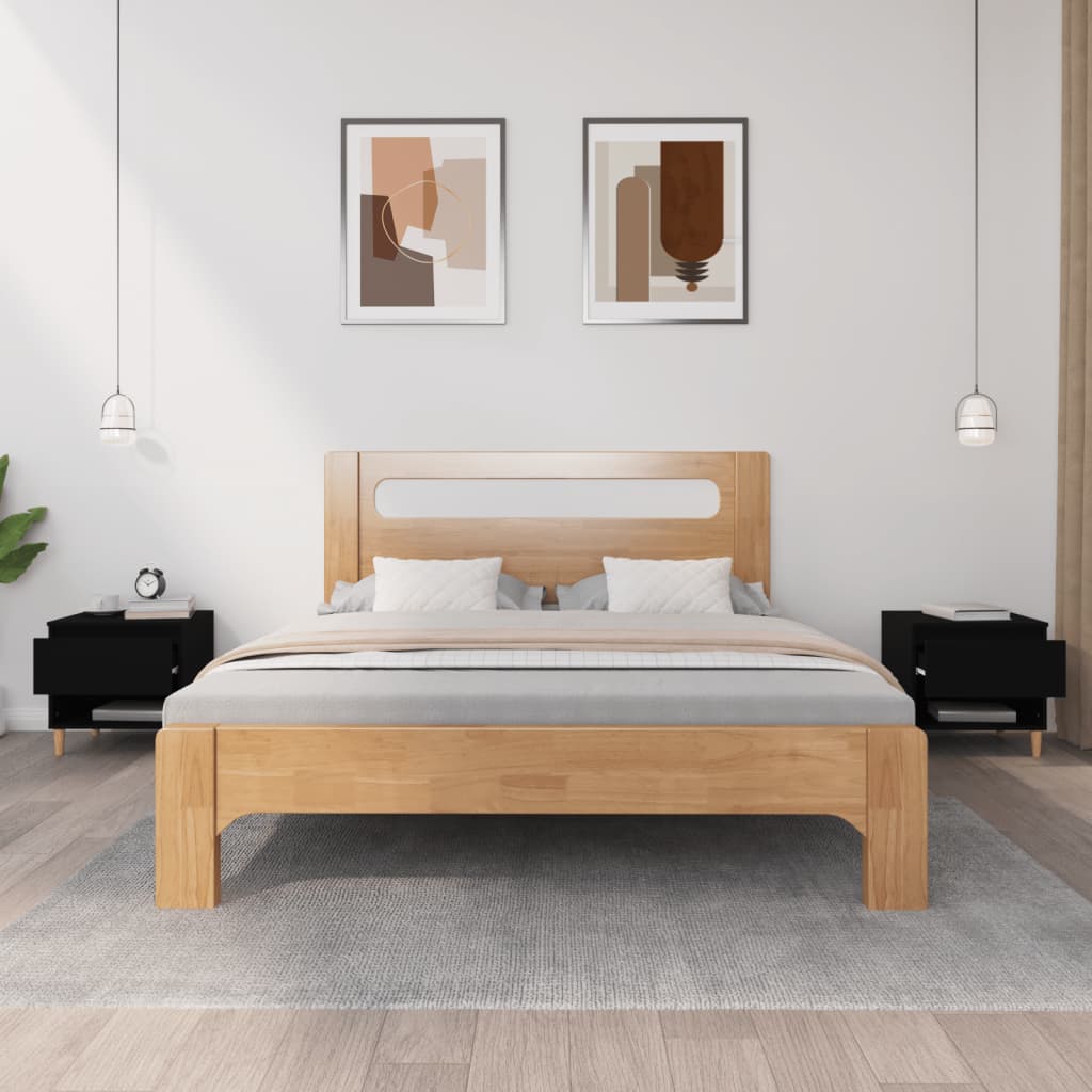 Comodini 2 pz Neri 50x46x50 cm in Legno Multistrato - homemem39