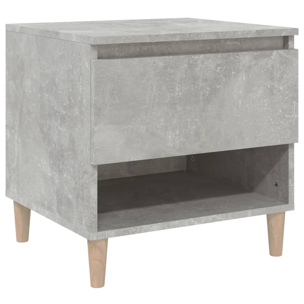 Comodino Grigio Cemento 50x46x50 cm in Legno Multistrato - homemem39