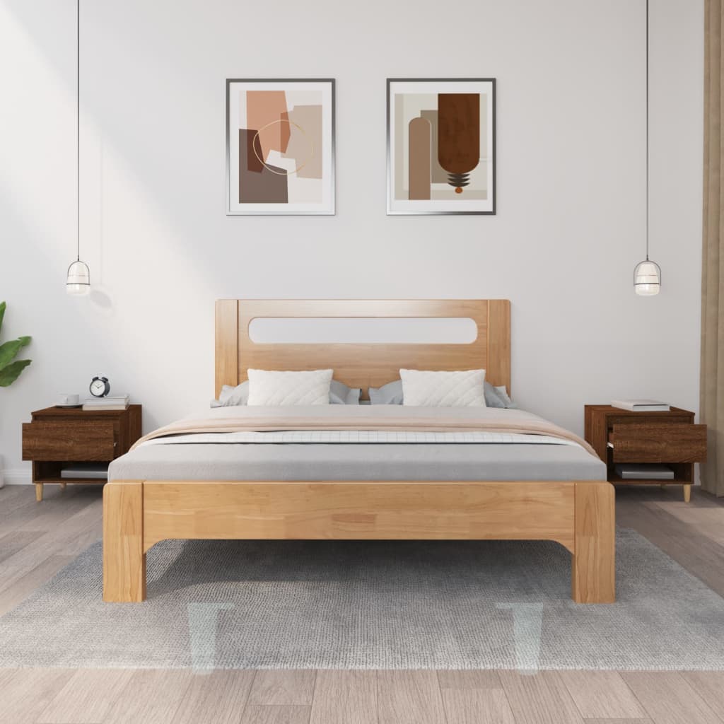 Comodini 2 pz Rovere Marrone 50x46x50 cm in Legno Multistrato - homemem39
