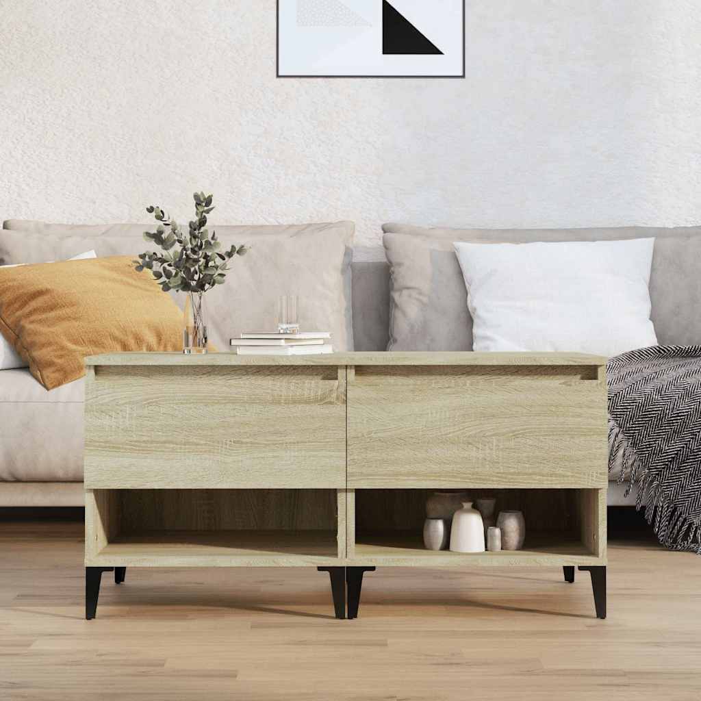 Tavolini 2pz Rovere Sonoma 50x46x50 cm in Legno Multistrato