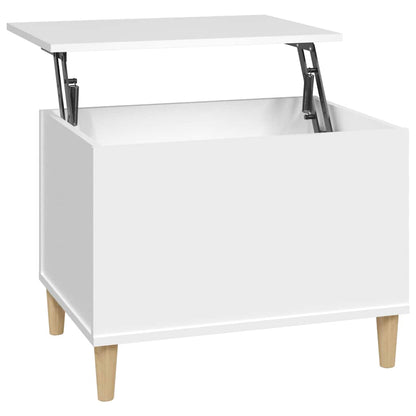 Tavolino da Salotto Bianco 60x44,5x45 cm in Legno Multistrato | homemem39