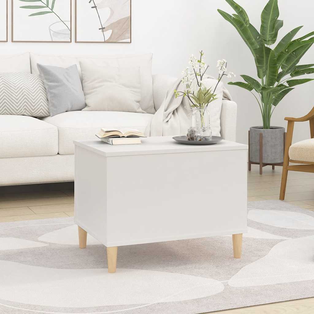 Tavolino da Salotto Bianco 60x44,5x45 cm in Legno Multistrato | homemem39