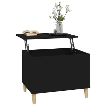 Tavolino da Salotto Nero 60x44,5x45 cm in Legno Multistrato | homemem39