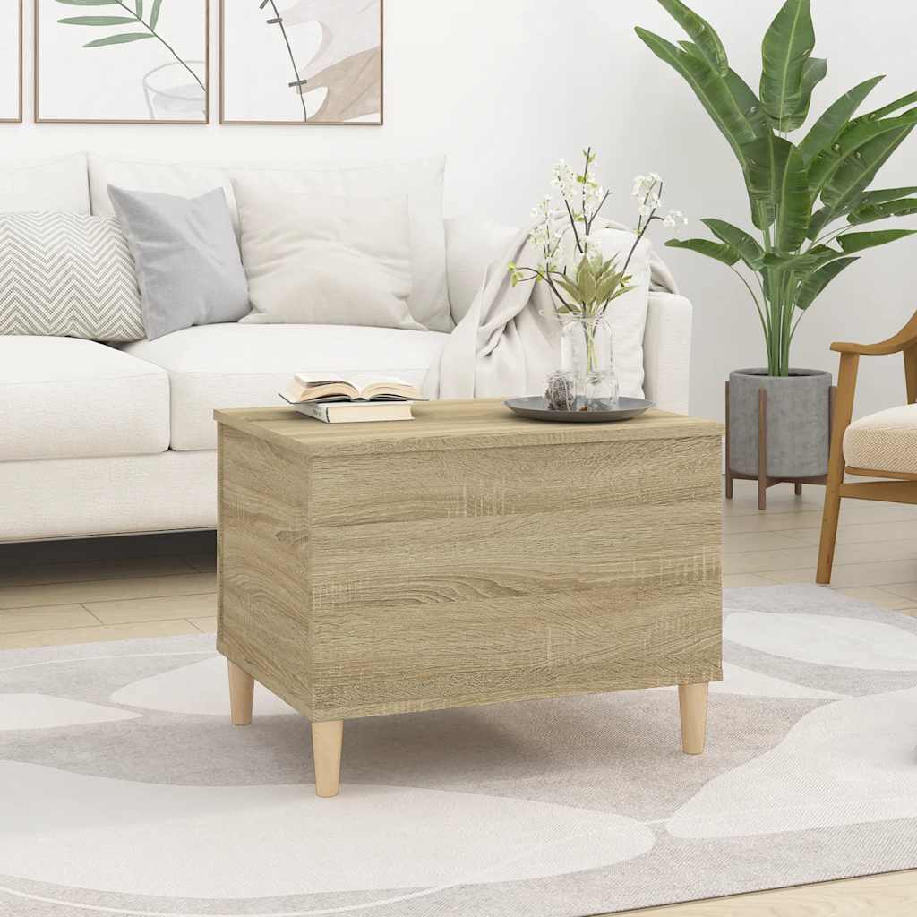 Tavolino Salotto Rovere Sonoma 60x44,5x45 cm Legno Multistrato | homemem39