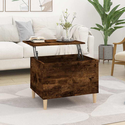 Tavolino da Salotto Rovere Fumo 60x44,5x45 cm Legno Multistrato | homemem39