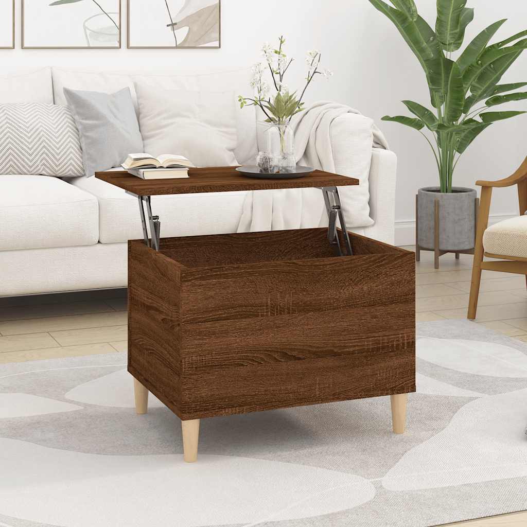 Tavolino Salotto Rovere Marrone 60x44,5x45 cm Legno Multistrato | homemem39