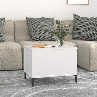Tavolino da Salotto Bianco 60x44,5x45 cm in Legno Multistrato | homemem39
