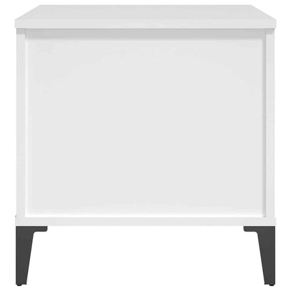 Tavolino da Salotto Bianco 60x44,5x45 cm in Legno Multistrato | homemem39