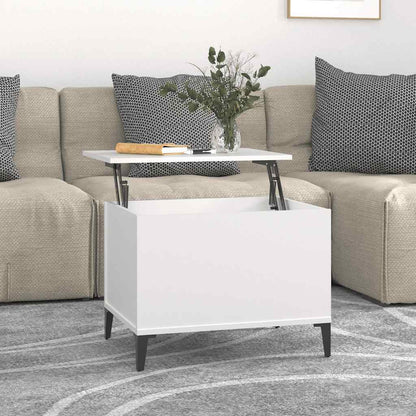 Tavolino da Salotto Bianco 60x44,5x45 cm in Legno Multistrato | homemem39