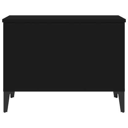 Tavolino da Salotto Nero 60x44,5x45 cm in Legno Multistrato