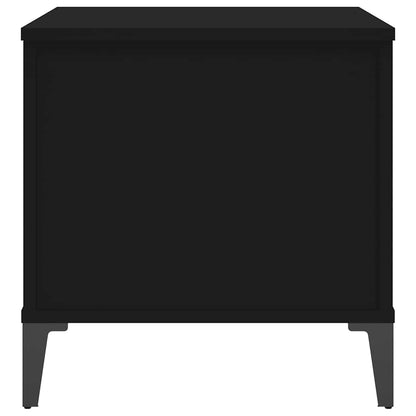 Tavolino da Salotto Nero 60x44,5x45 cm in Legno Multistrato