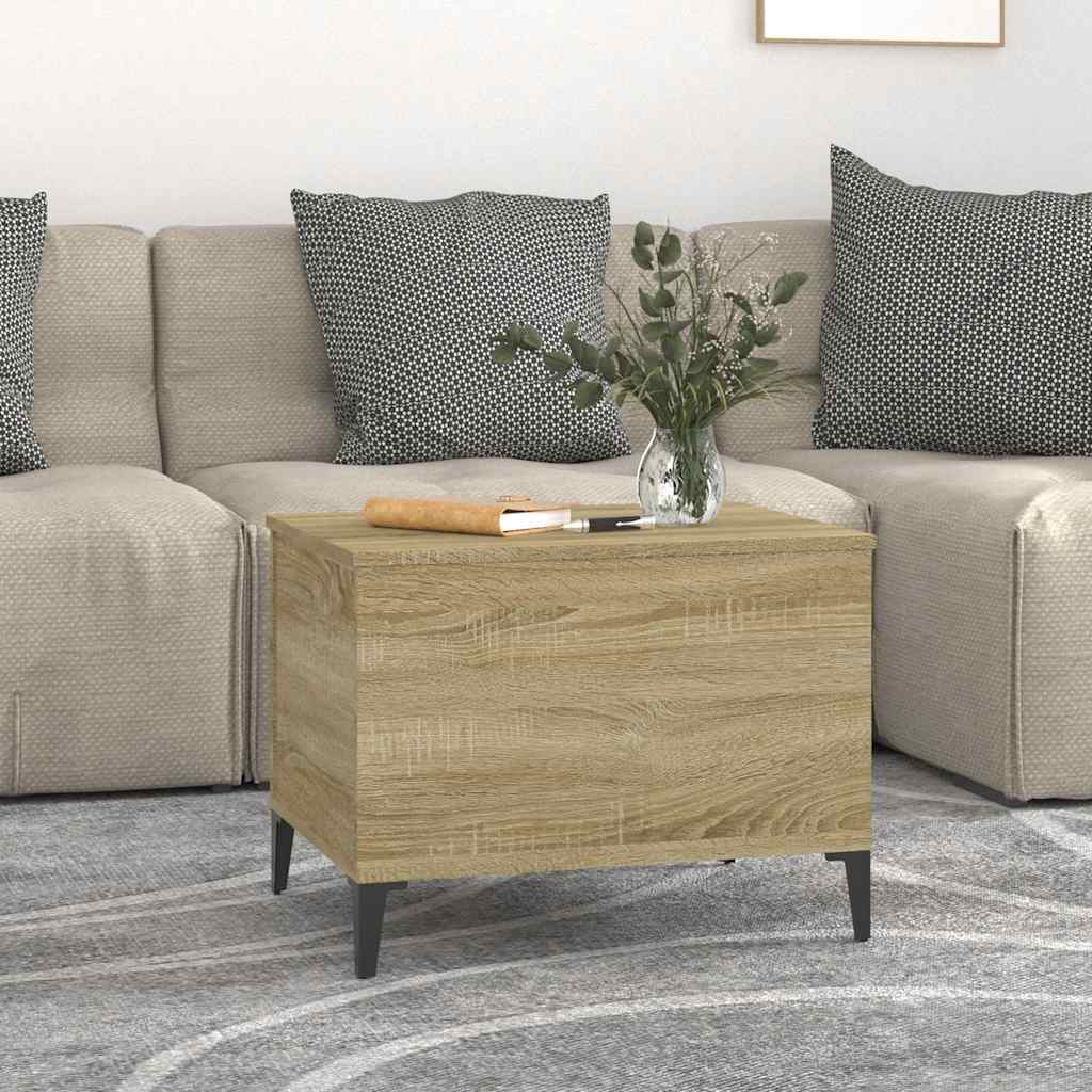 Tavolino Salotto Rovere Sonoma 60x44,5x45 cm Legno Multistrato | homemem39