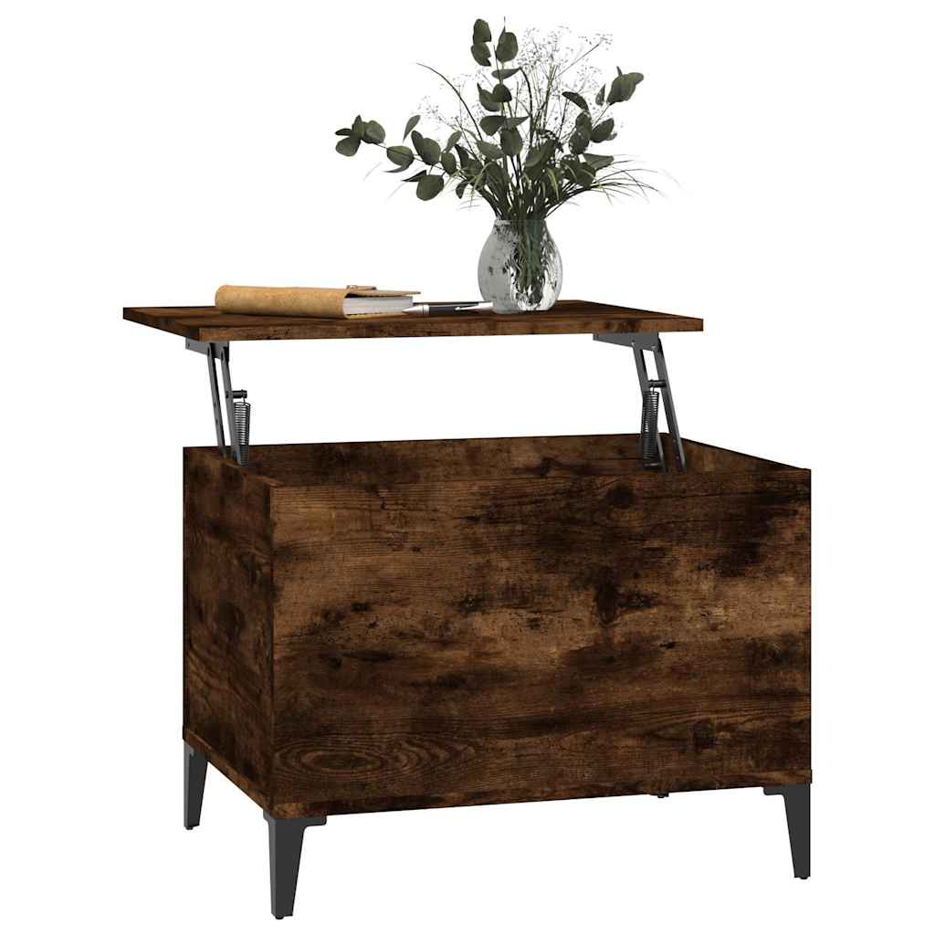 Tavolino da Salotto Rovere Fumo 60x44,5x45 cm Legno Multistrato | homemem39