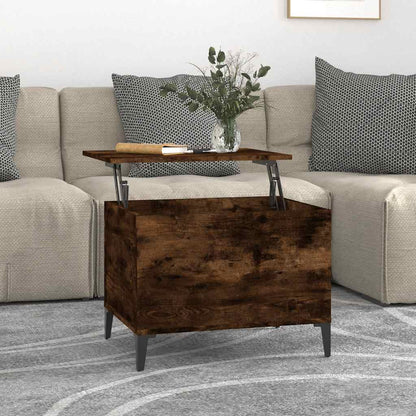 Tavolino da Salotto Rovere Fumo 60x44,5x45 cm Legno Multistrato | homemem39