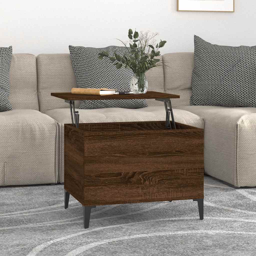 Tavolino Salotto Rovere Marrone 60x44,5x45 cm Legno Multistrato | homemem39