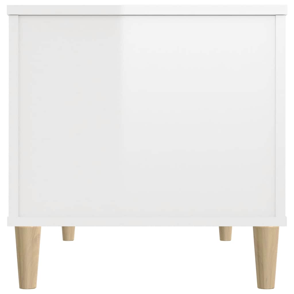 Tavolino Salotto Bianco Lucido 90x44,5x45 cm Legno Multistrato | homemem39
