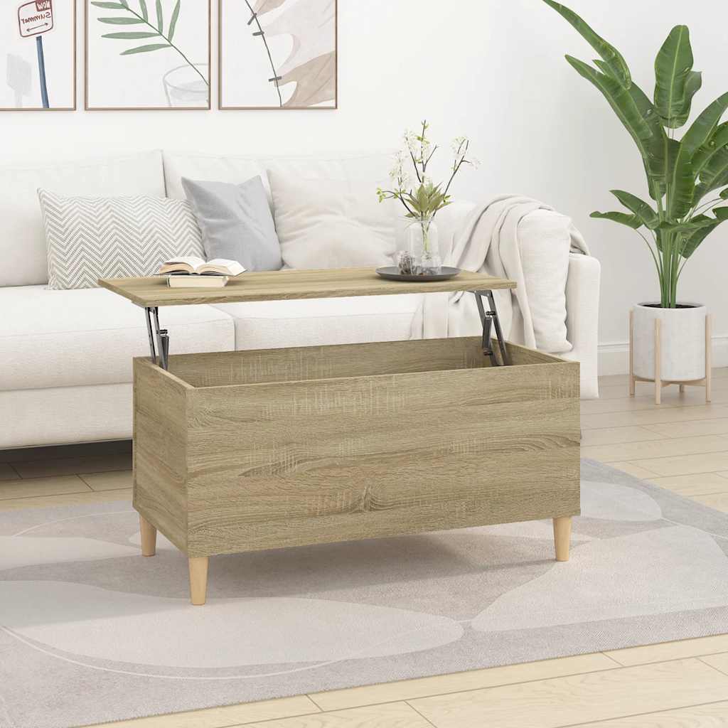Tavolino Salotto Rovere Sonoma 90x44,5x45 cm Legno Multistrato | homemem39