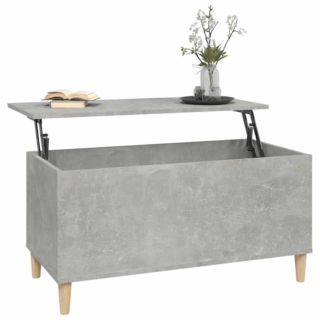 Tavolino Salotto Grigio Cemento 90x44,5x45 cm Legno Multistrato | homemem39