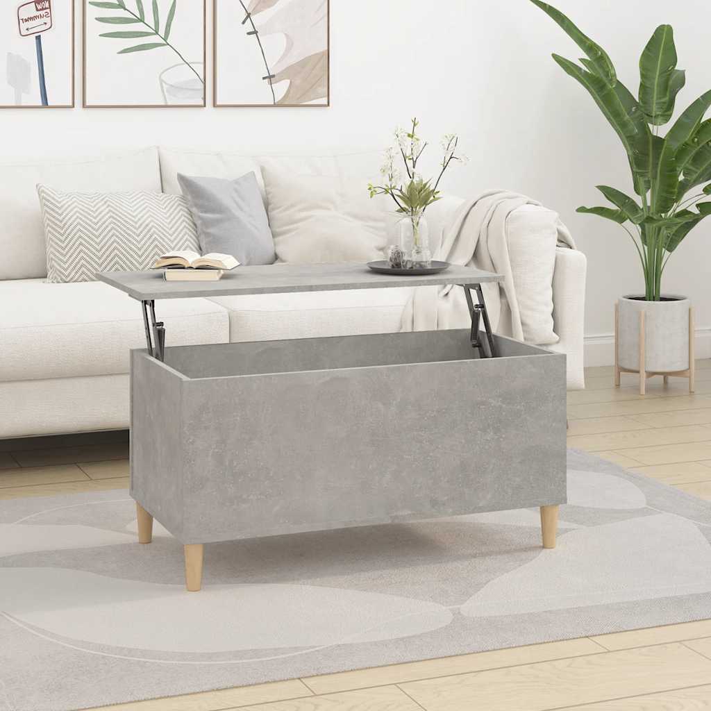 Tavolino Salotto Grigio Cemento 90x44,5x45 cm Legno Multistrato | homemem39