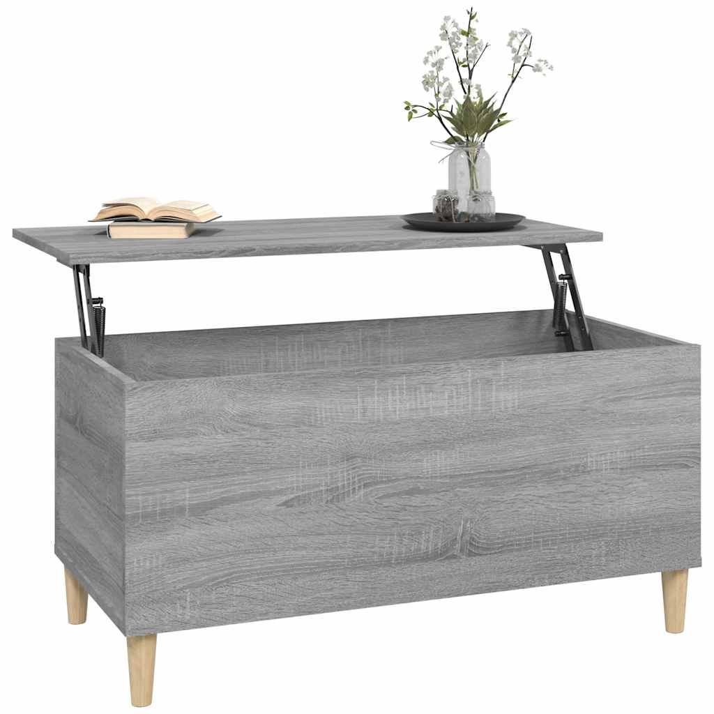 Tavolino Salotto Grigio Sonoma 90x44,5x45 cm Legno Multistrato | homemem39