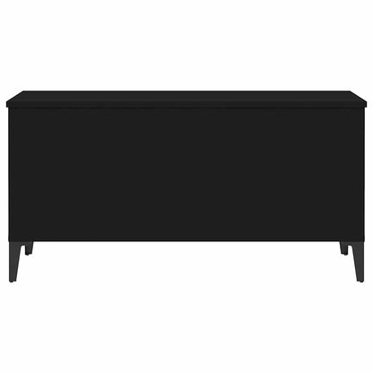 Tavolino da Salotto Nero 90x44,5x45 cm in Legno Multistrato
