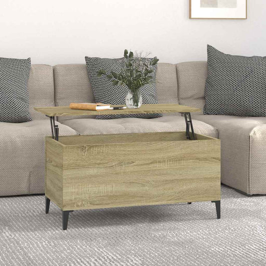 Tavolino Salotto Rovere Sonoma 90x44,5x45 cm Legno Multistrato | homemem39