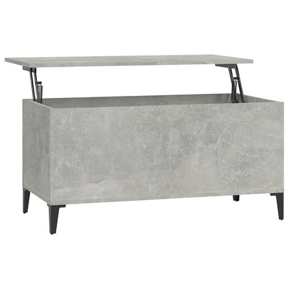 Tavolino Salotto Grigio Cemento 90x44,5x45 cm Legno Multistrato | homemem39