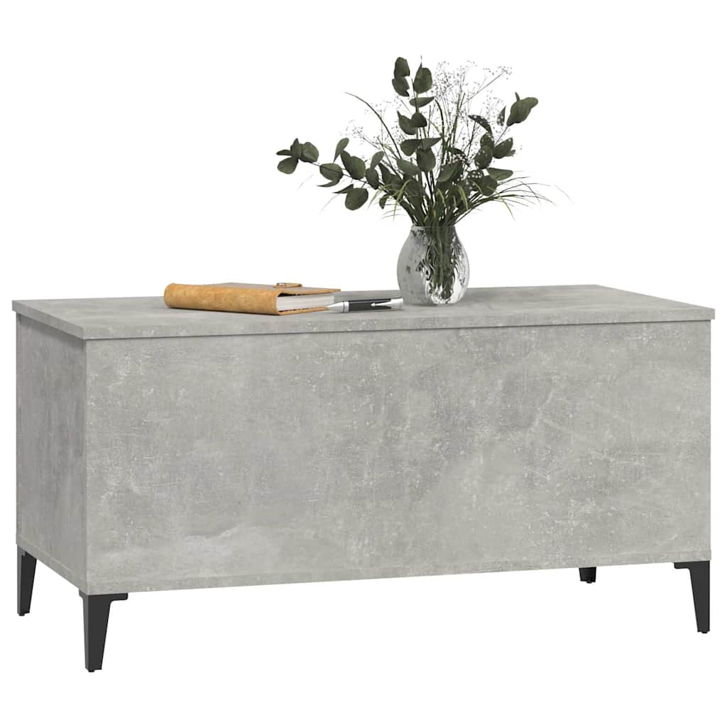 Tavolino Salotto Grigio Cemento 90x44,5x45 cm Legno Multistrato | homemem39
