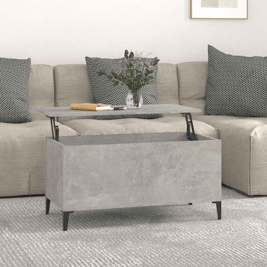 Tavolino Salotto Grigio Cemento 90x44,5x45 cm Legno Multistrato | homemem39