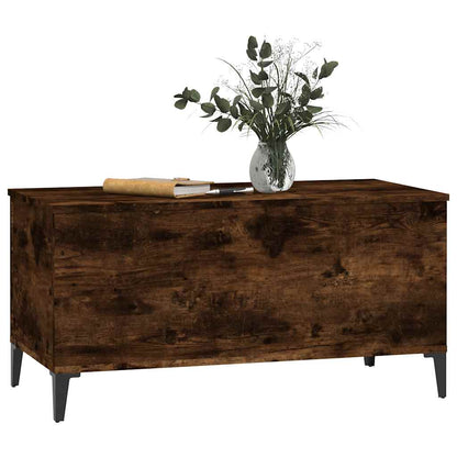 Tavolino da Salotto Rovere Fumo 90x44,5x45 cm Legno Multistrato | homemem39