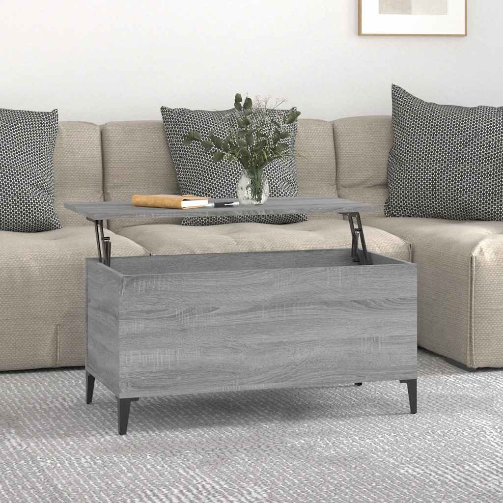 Tavolino Salotto Grigio Sonoma 90x44,5x45 cm Legno Multistrato | homemem39