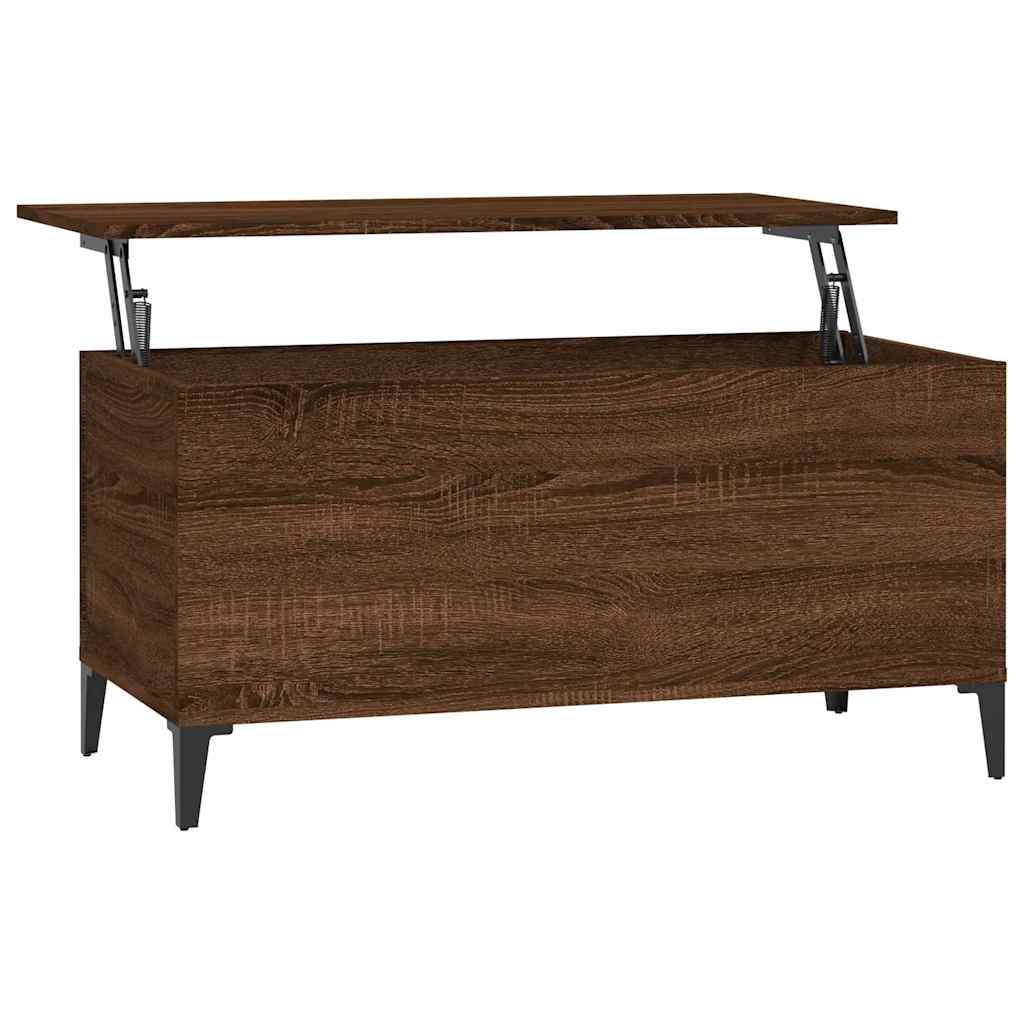 Tavolino Salotto Rovere Marrone 90x44,5x45 cm Legno Multistrato | homemem39