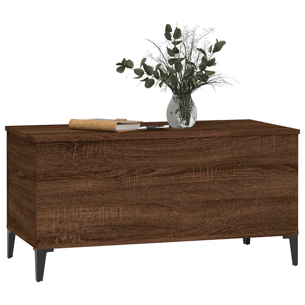 Tavolino Salotto Rovere Marrone 90x44,5x45 cm Legno Multistrato | homemem39