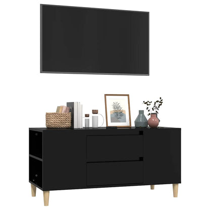 Mobile Porta TV Nero 102x44,5x50 cm in Legno Multistrato