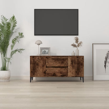 Mobile Porta TV Rovere Fumo 102x44,5x50 cm in Legno Multistrato - homemem39