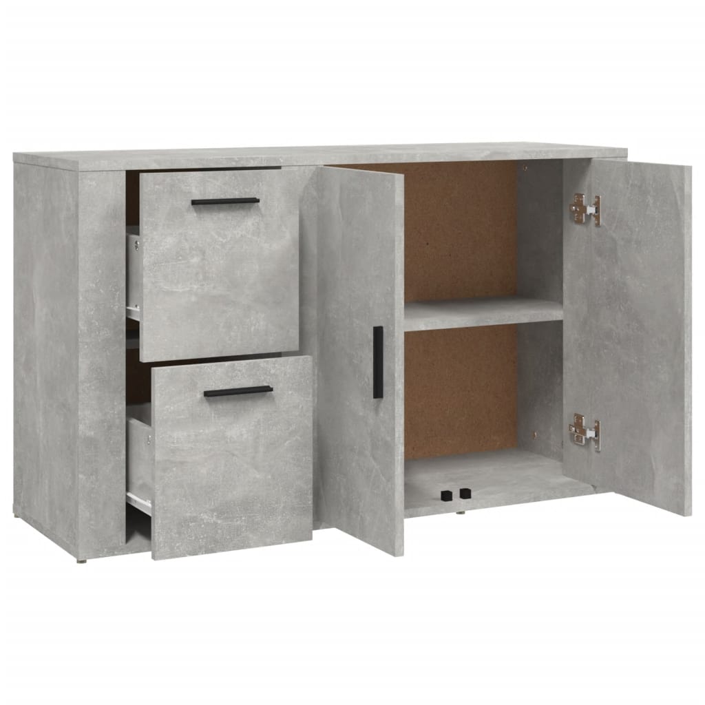 Credenza Grigio Cemento 100x33x59,5 cm in Legno Multistrato - homemem39